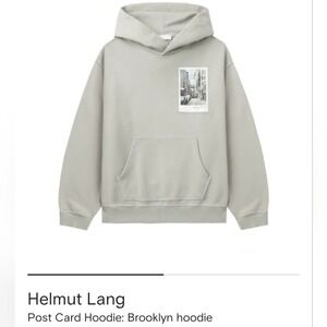 Helmut Lang Post Card Hoodie Brooklyn Peter Do Limited Edition Grey Sage‎ Mens S